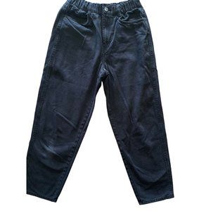 H&M Mom Jeans 4 High Waisted Black Straight Leg Relaxed Fit